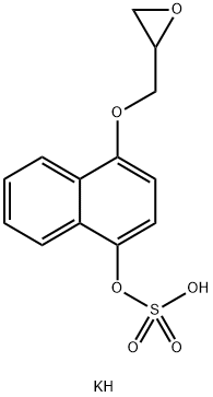Potassium 1-(2,3-Epoxypropoxy)-4-naphthol Sulfate 结构式