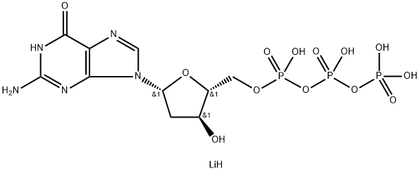 2′-デオキシグアノシン5′-三りん酸/リチウム,(1:2) 化学構造式