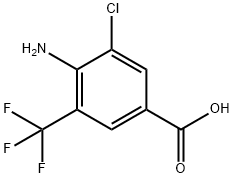4-氨基-3-氯-5-三氟甲基苯甲酸,95656-52-3,结构式