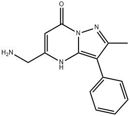 5-(胺甲基)-2-甲基-3-苯基吡唑并-[1,5-A]嘧啶-7(4H)-酮, 956576-88-8, 结构式