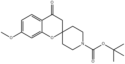 TERT-BUTYL 7-METHOXY-4-OXOSPIRO[CHROMAN-2,4'-PIPERIDINE]-1'-CARBOXYLATE Structure