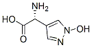 1H-Pyrazole-4-acetic  acid,  -alpha--amino-1-hydroxy-,  (-alpha-R)- Structure
