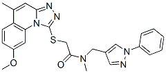 956930-66-8 Acetamide,  2-[(8-methoxy-5-methyl[1,2,4]triazolo[4,3-a]quinolin-1-yl)thio]-N-methyl-N-[(1-phenyl-1H-pyrazol-4-yl)methyl]-