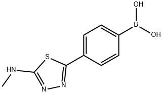 4-(5-(METHYLAMINO)-1,3,4-THIADIAZOL-2-YL)PHENYLBORONIC ACID,957034-49-0,结构式