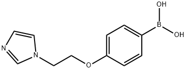 4-(2-(1H-IMIDAZOL-1-YL)ETHOXY)PHENYLBORONIC ACID, 957034-56-9, 结构式