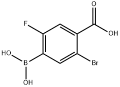 4-Borono-2-bromo-5-fluorobenzoic acid Struktur