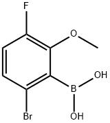 6-溴-3-氟-2-甲氧基苯硼酸,957035-08-4,结构式