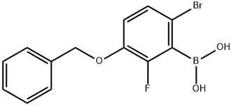 3-苄氧基-6-溴-2-氟苯硼酸, 957035-10-8, 结构式