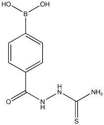 4-(2-硫代氨甲酰肼基羰基)苯硼酸, 957060-76-3, 结构式