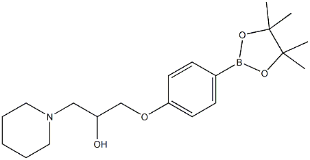 1-(Piperidin-1-yl)-3-(4-(4,4,5,5-tetramethyl-1,3,2-dioxaborolan-2-yl)phenoxy)propan-2-ol Structure