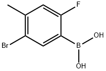5-ブロモ-2-フルオロ-4-メチルフェニルボロン酸 化学構造式
