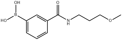 N-(3-Methoxypropyl) 3-boronobenzamide 化学構造式