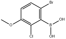 6-溴-2-氯-3-甲氧基苯硼酸,957062-55-4,结构式