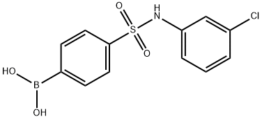 4-(N-(3-クロロフェニル)スルファモイル)フェニルボロン酸 化学構造式