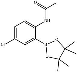 2-乙酰胺-5-氯苯硼酸频那醇酯, 957063-08-0, 结构式