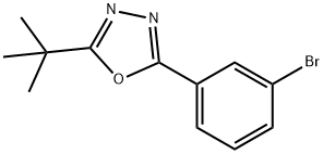 2-(3-Bromophenyl)-5-(tert-butyl)-1,3,4-oxadiazole 化学構造式