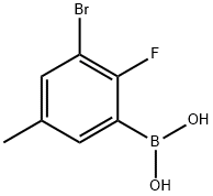 3-溴-2-氟-5-甲基苯硼酸,957066-00-1,结构式
