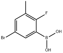 5-Bromo-2-fluoro-3-methylphenylboronic acid Struktur