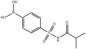 4-(N-イソブチリルスルファモイル)フェニルボロン酸 化学構造式