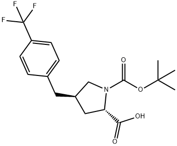 BOC-(R)-GAMMA-(4-TRIFLUOROMETHYL-BENZYL)-L-PROLINE Struktur