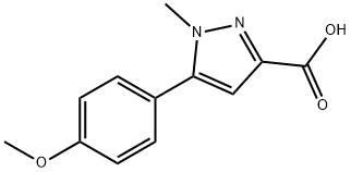 5-(4-Methoxyphenyl)-1-Methylpyrazole-3-carboxylic acid Struktur