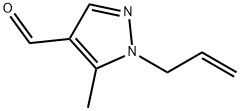 1-烯丙基-5-甲基-1H-吡唑-4-甲醛 结构式