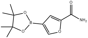 2-氨基甲酰基呋喃-4-硼酸频哪酯, 957345-98-1, 结构式