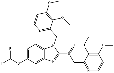 N-[(3,4-DiMethoxy-2-pyridinyl)Methyl] Pantoprazole 化学構造式