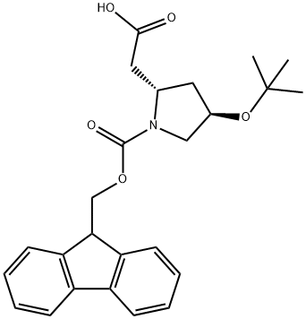 FMOC-O-叔丁基-L-Β-高羟基脯氨酸,957509-29-4,结构式