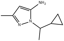 2-(1-CYCLOPROPYL-ETHYL)-5-METHYL-2H-PYRAZOL-3-YLAMINE Struktur