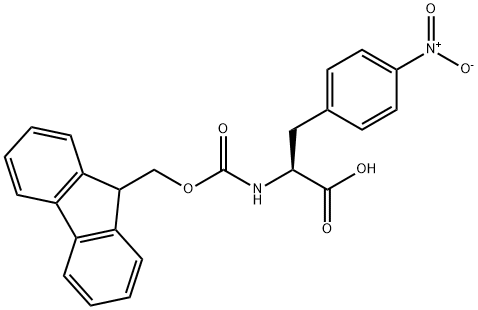 N-[(9H-フルオレン-9-イルメトキシ)カルボニル]-4-ニトロ-L-フェニルアラニン 化学構造式