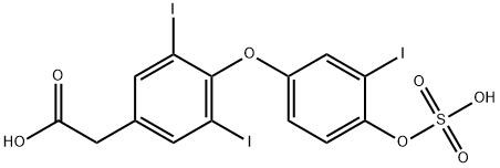 3,3',5-triiodothyroacetic acid sulfate,95786-11-1,结构式