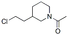 Ethanone,  1-[3-(2-chloroethyl)-1-piperidinyl]- 化学構造式