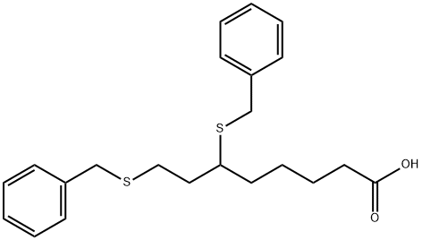 Octanoic acid, 6,8-bis[(phenylMethyl)thio]- Structure