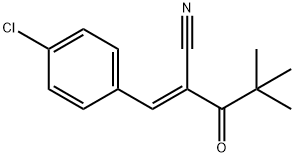 3-(4-chlorophenyl)-2-(2,2-dimethylpropanoyl)acrylonitrile 化学構造式