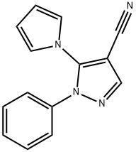 1-苯基-5-(1H-吡咯-1-基)-1H-吡唑-4-腈 结构式