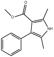 1H-Pyrrole-3-carboxylicacid,2,5-dimethyl-4-phenyl-,methylester(9CI) 化学構造式