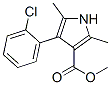 1H-Pyrrole-3-carboxylicacid,4-(2-chlorophenyl)-2,5-dimethyl-,methylester(9CI) 化学構造式