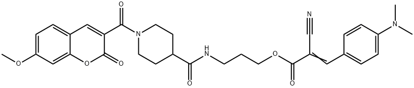 958396-69-5 2-氰基-3-[4-(二甲氨基)苯基]-2-丙烯酸-3-[[[1-[(7-甲氧基-2-氧代-2H-1-苯并吡喃-3-基)羰基]-4-哌啶基]羰基]氨基]丙酯