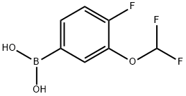 3-difluoromethoxy-4-fluoro-benzeneboronic acid Structure