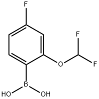 2-difluoromethoxy-4-fluoro-benzeneboronic acid 化学構造式