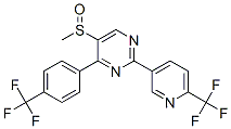 5-(METHYLSULPHINYL)-4-(4-(TRIFLUOROMETHYL)PHENYL)-2-(6-(TRIFLUOROMETHYL)PYRIDIN-3-YL)PYRIMIDINE 化学構造式