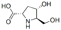 L-Proline, 4-hydroxy-5-(hydroxymethyl)-, (4S,5R)- (9CI),95863-87-9,结构式