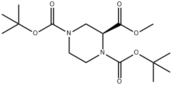 (S)-1,4-di-Boc-piperazine-2-carboxylic acid Methyl ester Structure