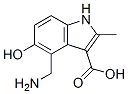 1H-Indole-3-carboxylic  acid,  4-(aminomethyl)-5-hydroxy-2-methyl- 化学構造式