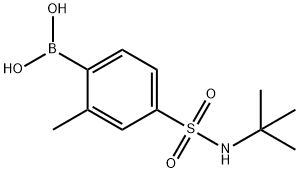 4-(N-T-ブチルスルファモイル)-2-メチルフェニルボロン酸 化学構造式