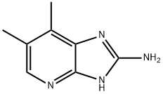 3H-Imidazo[4,5-b]pyridin-2-amine,  6,7-dimethyl- 化学構造式