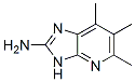 3H-Imidazo[4,5-b]pyridin-2-amine,  5,6,7-trimethyl- 化学構造式