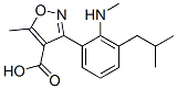 4-Isoxazolecarboxylic  acid,  5-methyl-3-[2-(methylamino)-3-(2-methylpropyl)phenyl]-|