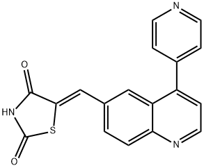 5-[[4-(4-Pyridinyl)-6-quinolinyl]methylene]-2,4-thiazolidenedione